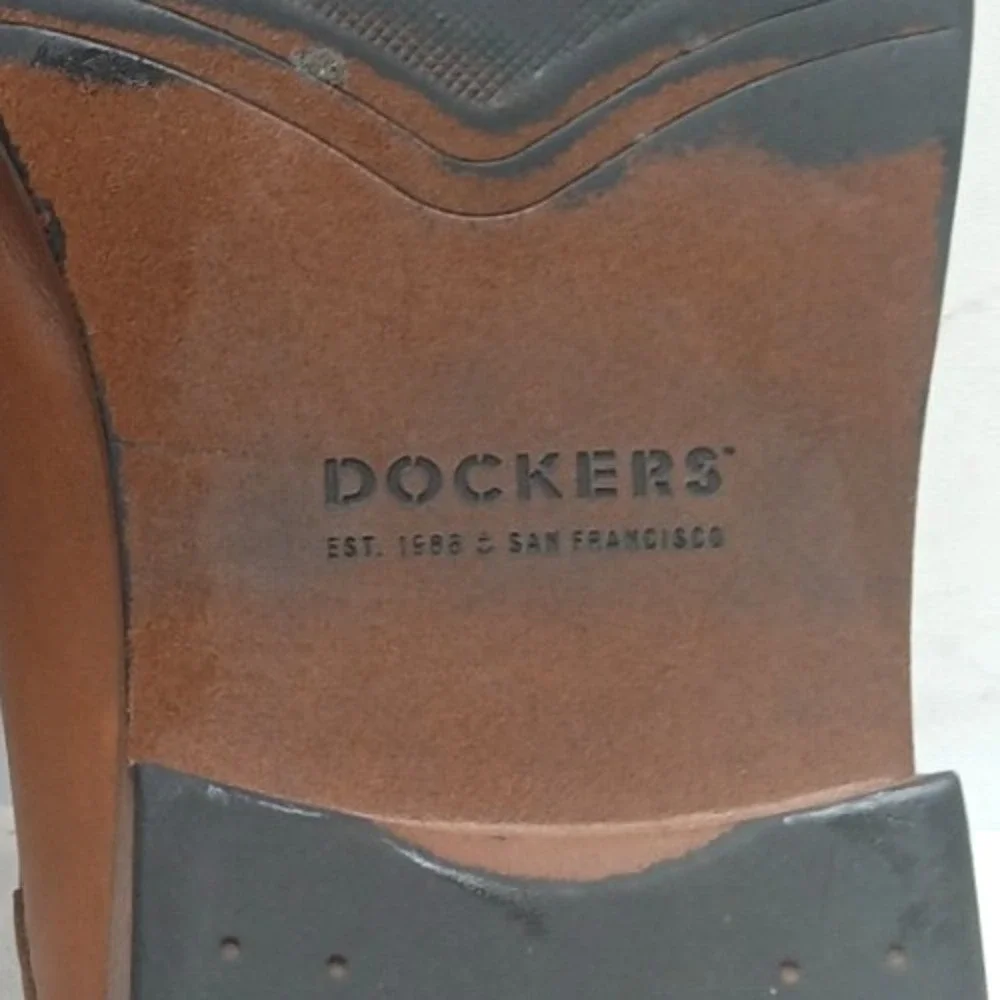 Dockers Men's Slip On Loafers Dress Shoes, Brown Leather, Size: 10.5‎